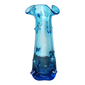 Blue seguso vase in murano glass, italy, 1970