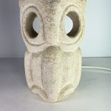 Albert Tormos Lamp in Stone Sculpture Owl or Owl France 1960/70