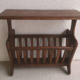 Vintage wooden magazine rack