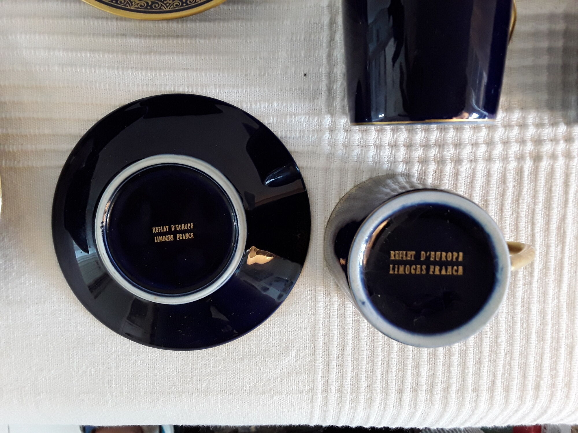 Coffee cups,  Reflection of Europe, Limoges, France