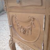 Louis XV solid walnut bedside table