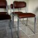 4 vintage chrome chairs