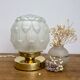 Vintage art deco globe table lamp in frosted glass