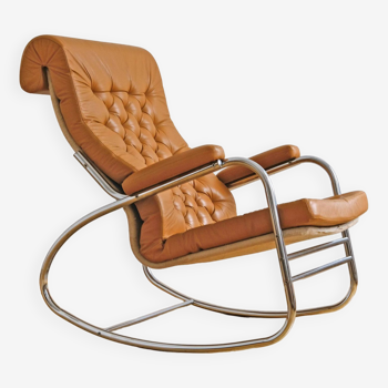 fauteuil à bascule ikea vintage hjo des années 70 rare ! de noboru nakamura. parfait état vintage !