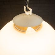 Set of 3 opaline pendant lights from the 60s