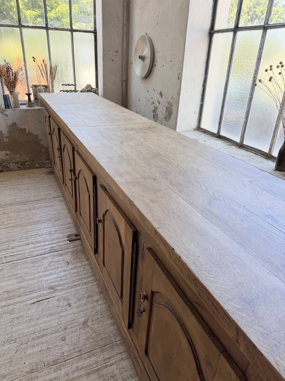 Rustic sideboard XXL 4m solid oak 1950
