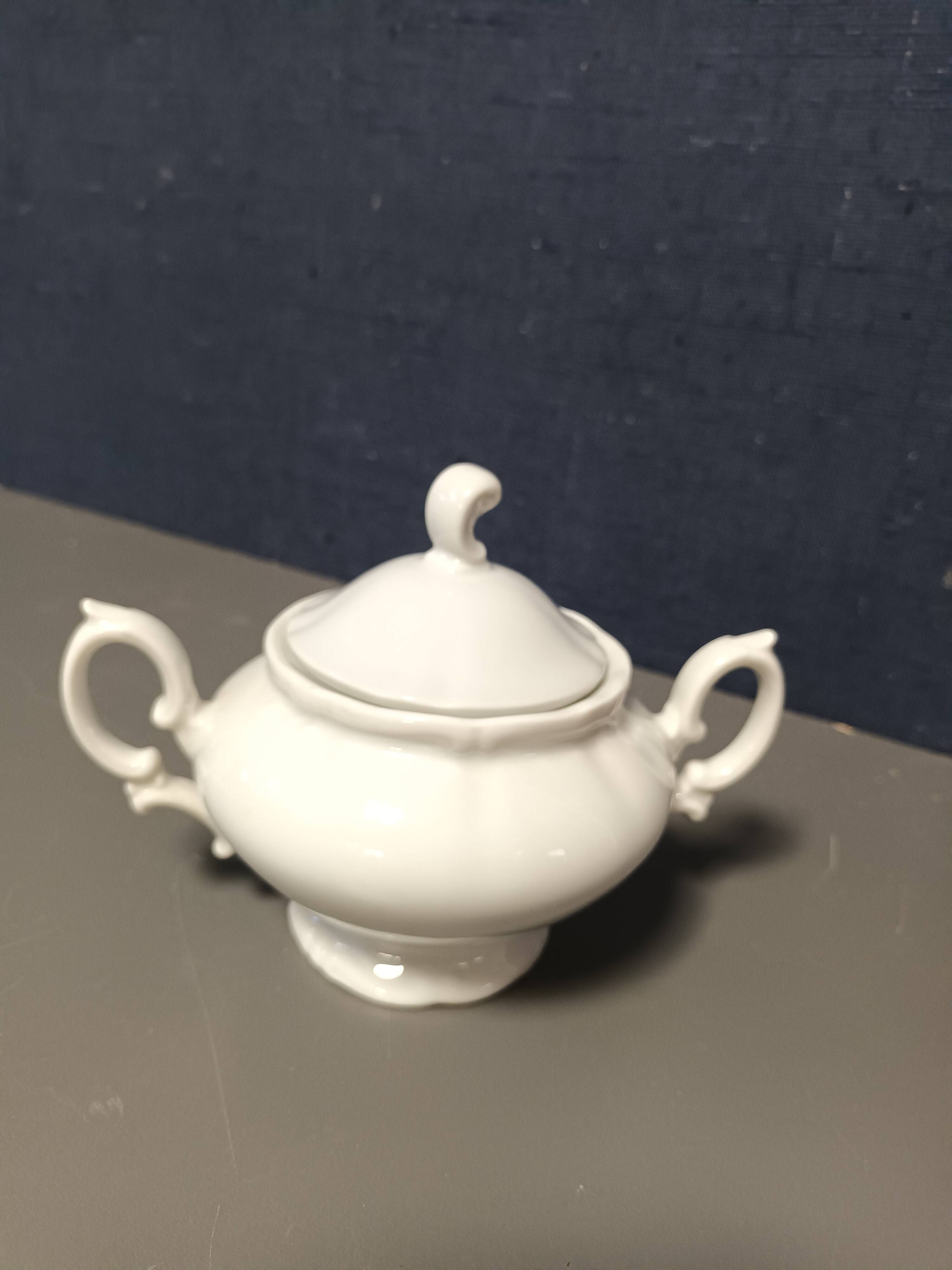 Sucrier porcelaine blanche