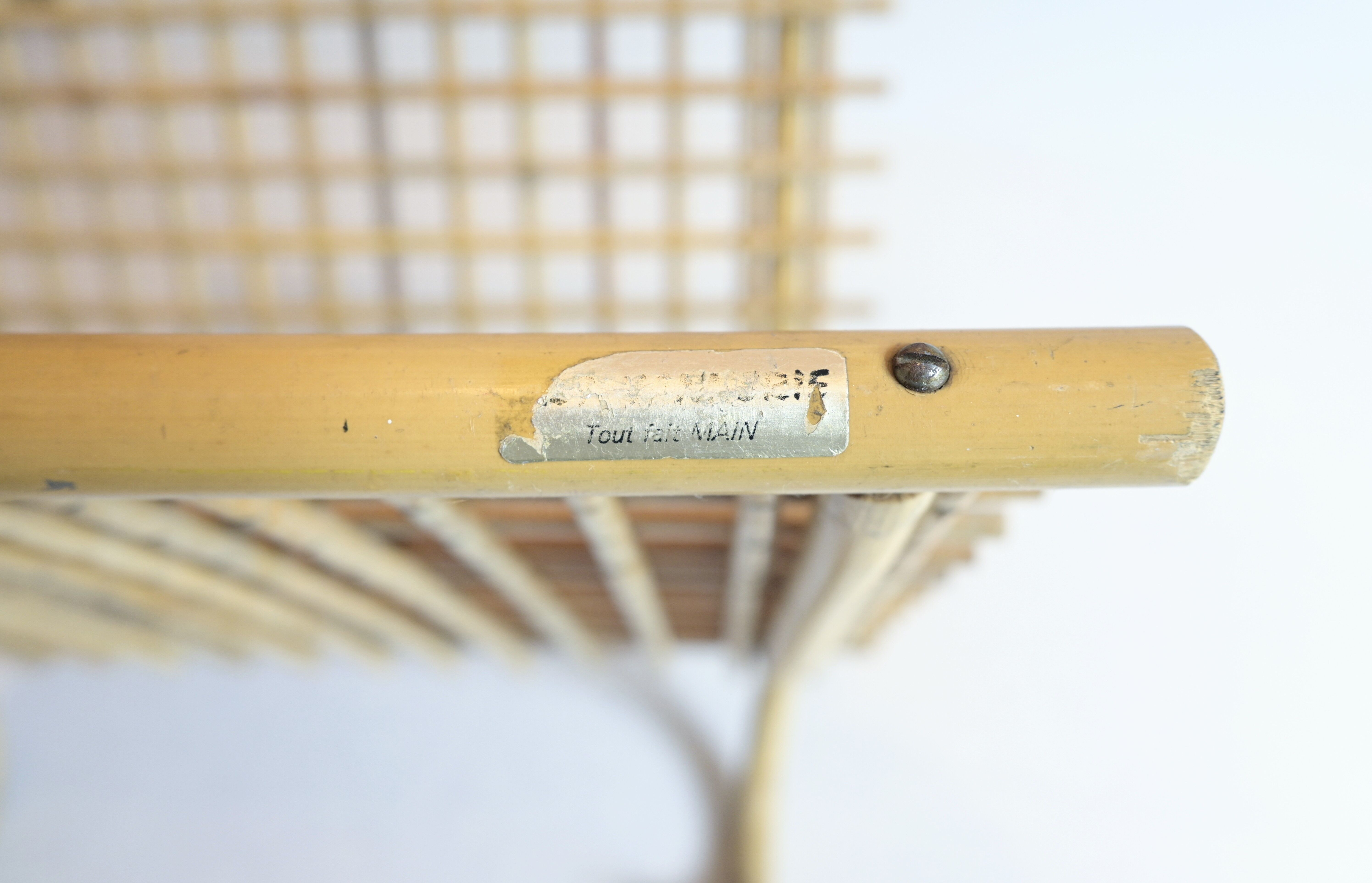 Bamboo and rattan magazine rack from the 70s