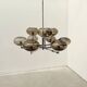 Chandelier by Gaetano Sciolari in chrome and glass, Italy 1970.