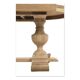 Large oval table in raw wood