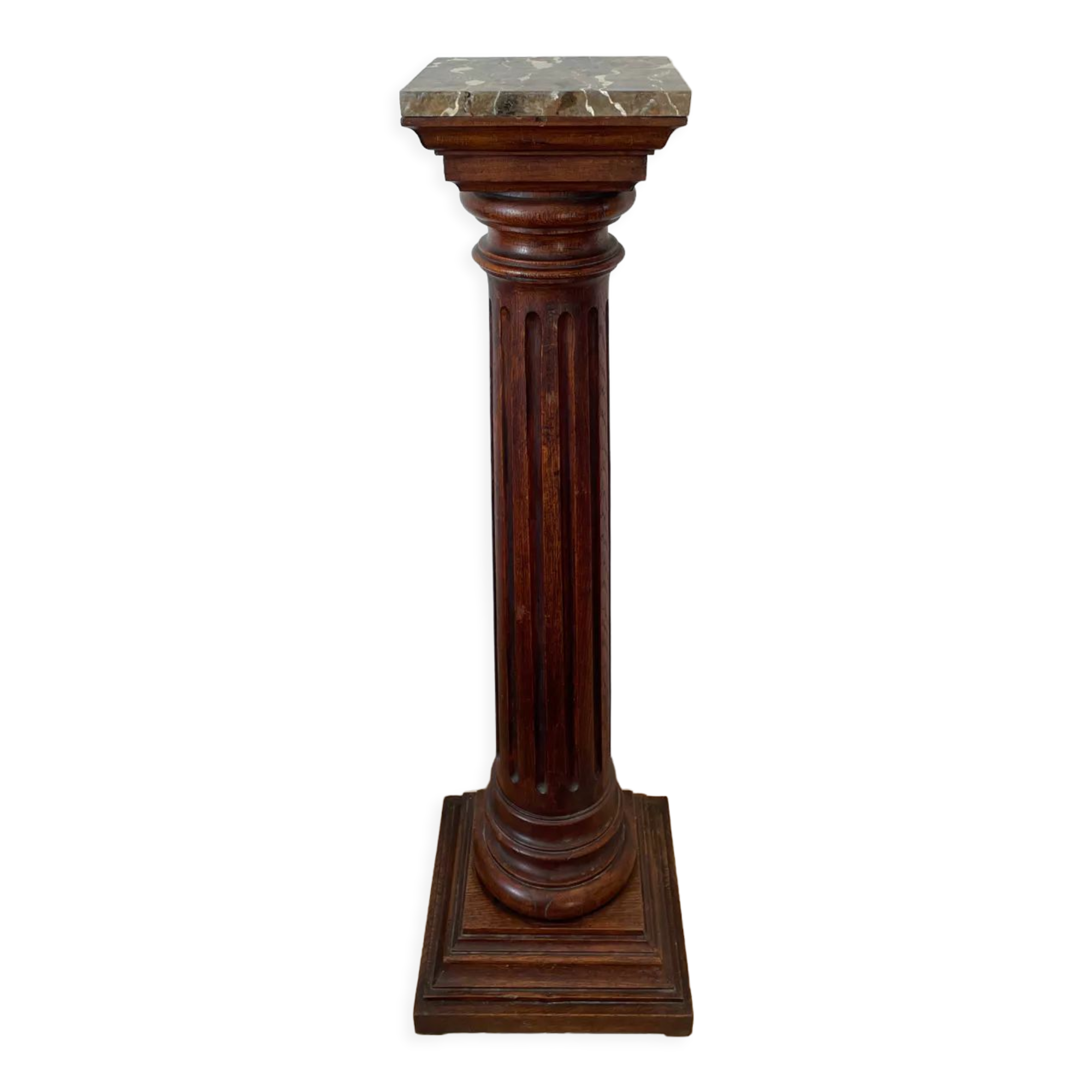 Sellette colonne xixeme en bois