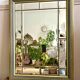 Beveled wooden mirror with glazing beads