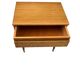 Oak and rattan bedside table