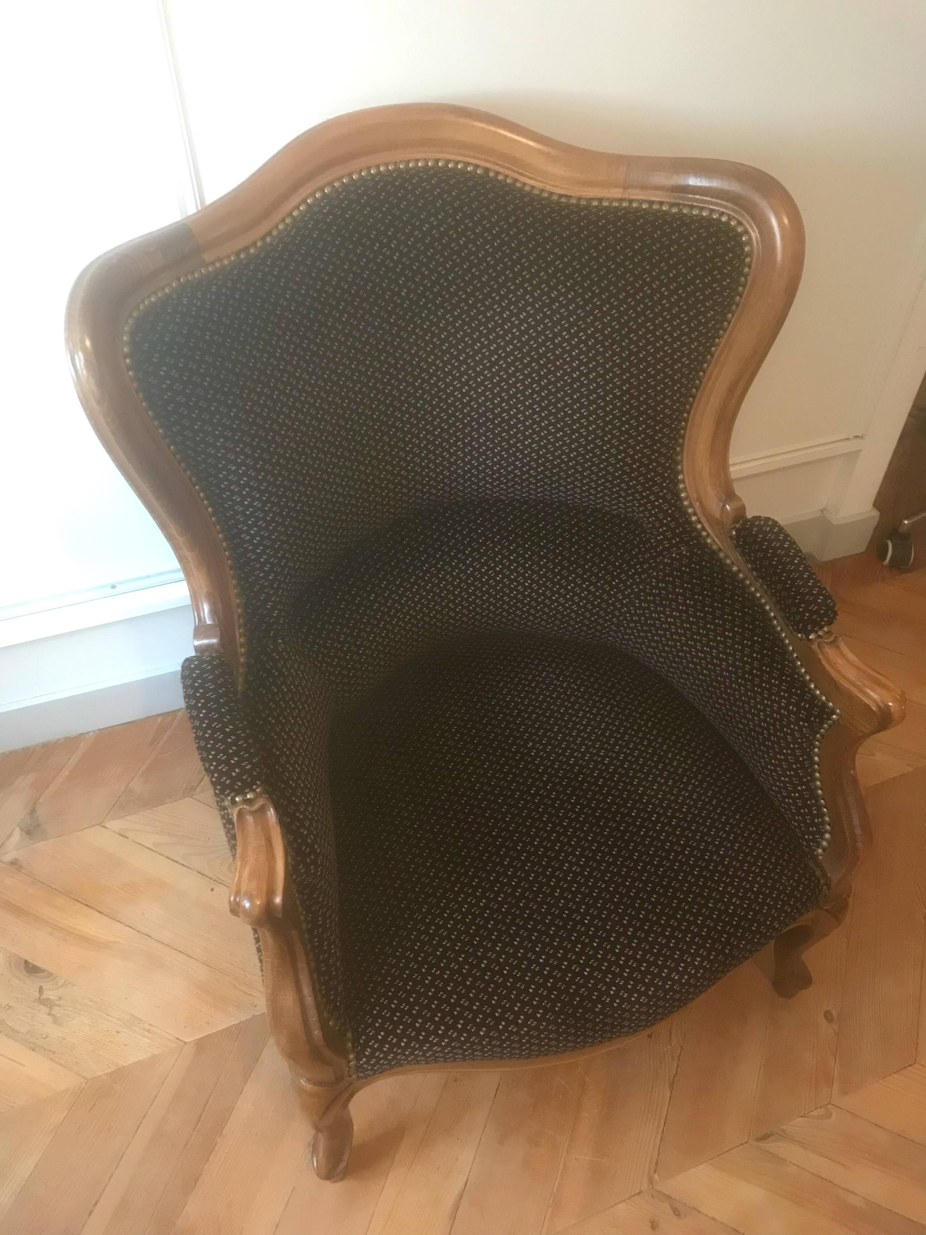 Louis XV style armchair with earpieces