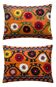Lot de 2 housses de coussin brodées vintage 51x66 cm