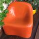 Paire de deux fauteuils Space age orange fibre de verre