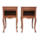 2 relooked cherry wood bedside tables