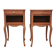 2 relooked cherry wood bedside tables