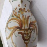 Antique KERALUC QUIMPER Ceramic Pitcher signed MLF