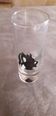 Glass liquor glass with tin sconces signed J.de Rey