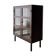 Mid-century display cabinet dark wood glass
