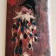 Pair of Commedia dell'Arte Coat Hooks in the Style of Fornasetti, Italy, glass