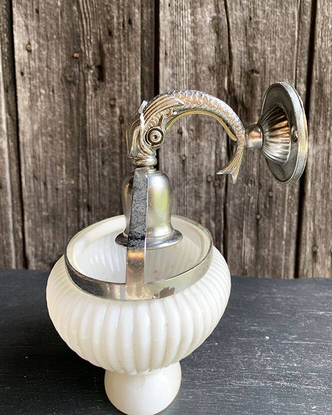 Old Art Deco Fish Wall Lamp
