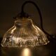 Prismatic glass Holophane pendant light circa 1950