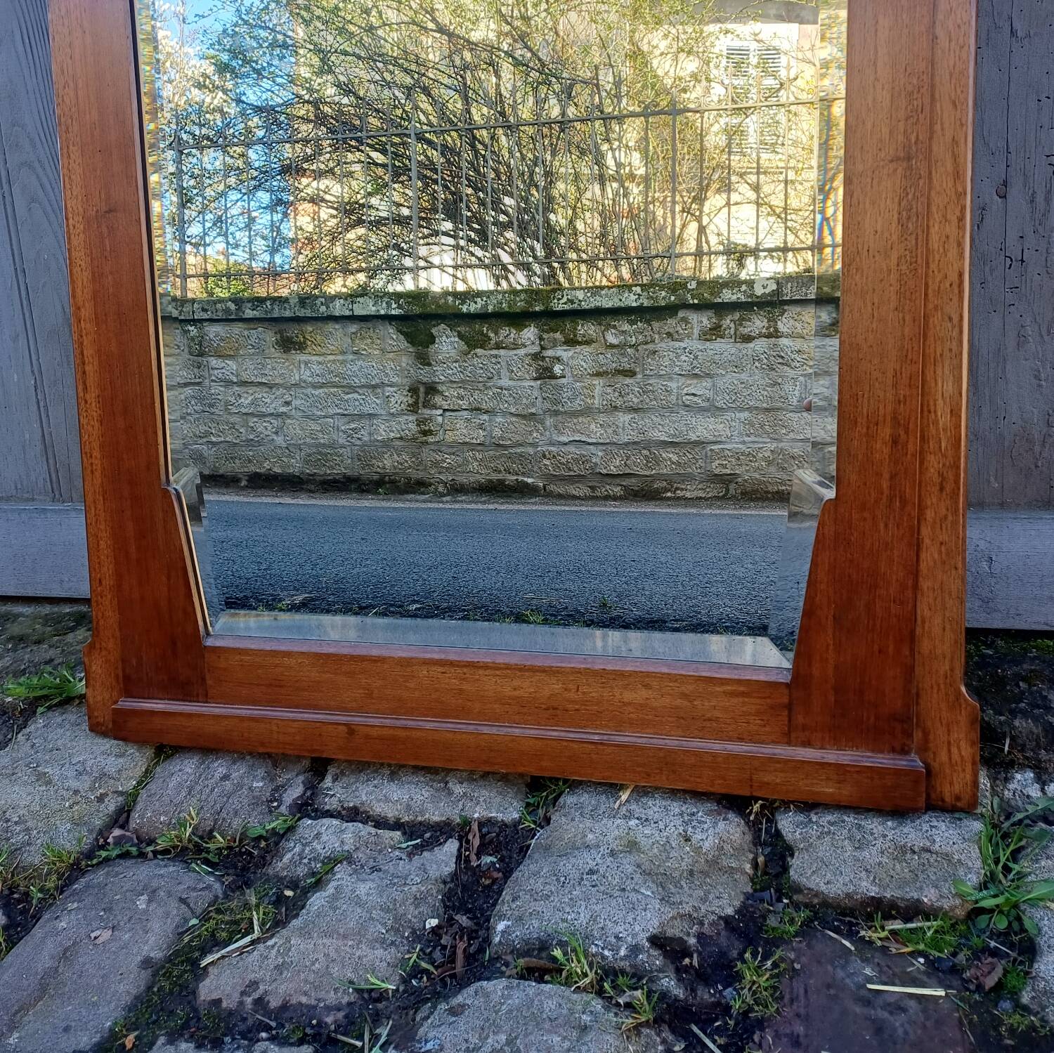 Large antique mirror from the Art Nouveau period.