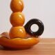 Pair of ceramic candle holders