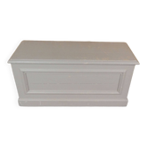 old solid wood bench chest