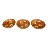 3 Glazed terracotta soup plates