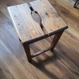 Antique wooden farm stool