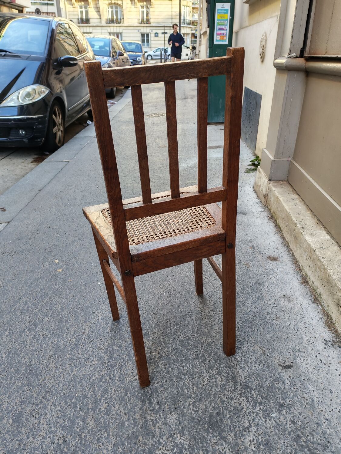 Wooden and cane chair