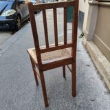 Wooden and cane chair