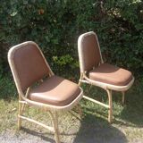 Vintage rattan and skai chairs