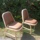 Chaises vintage rotin et skaï