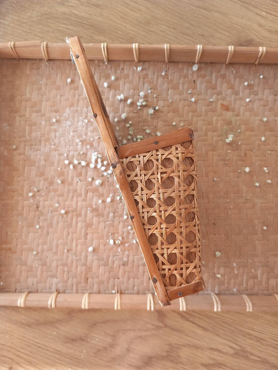 Cane mail holder to hang or place