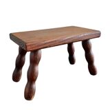 Wooden footrest stool