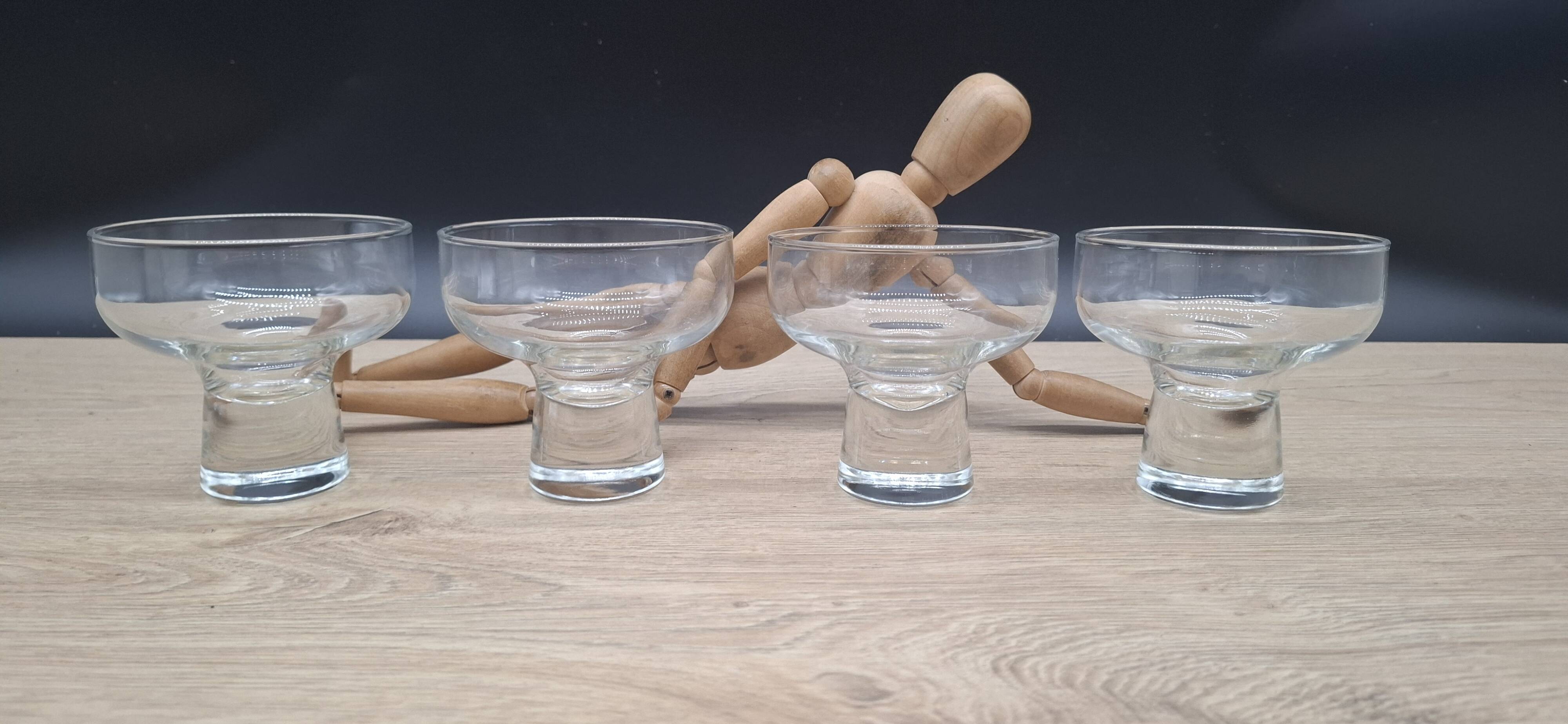 Set 4 verres italiens pied plein