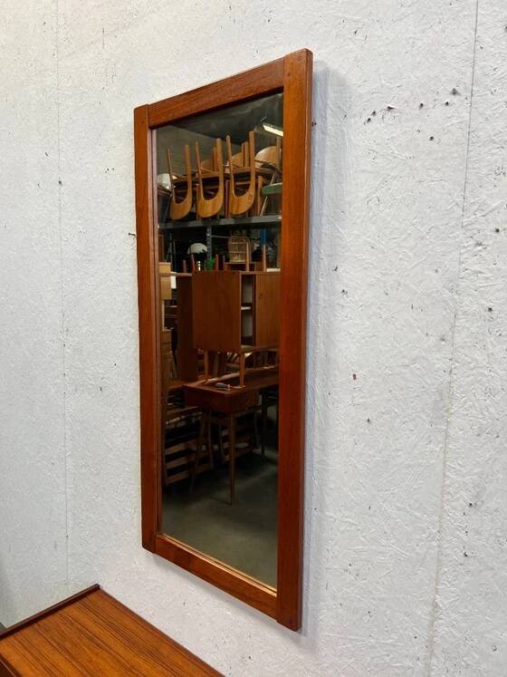 Vintage Teak Mirror, Miljo, Ab Nybrofabriken, Sweden 1950's