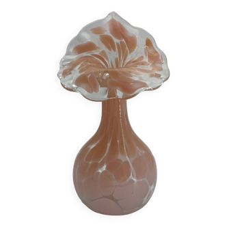 Vintage blown glass vase signed RGH (Römische Glashütte Linz)