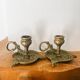 Pair of brass candlesticks