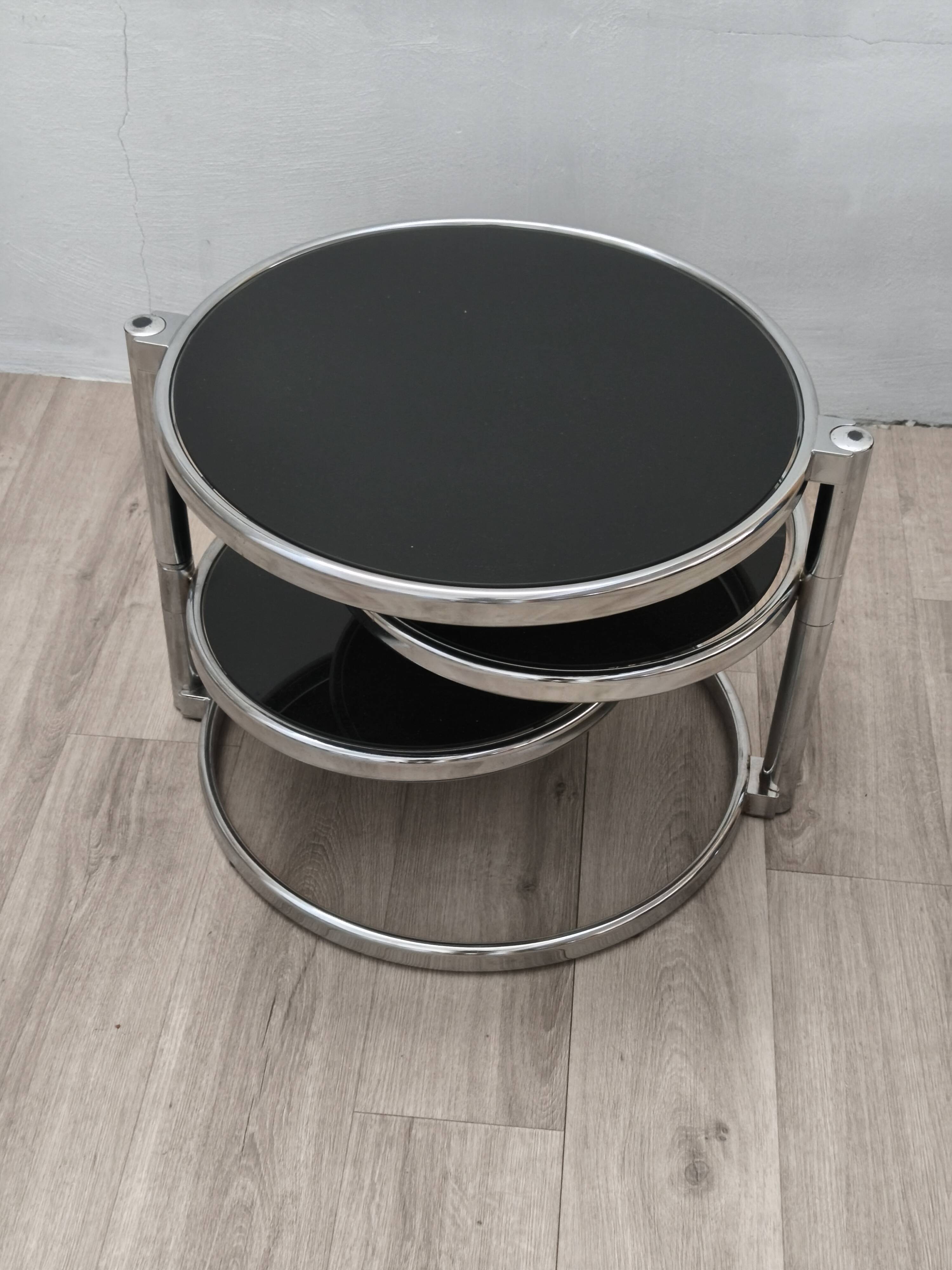 Leitmotiv 1970s rotating tray side table