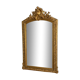 Late 19th century gilded mirror with decorated pediment 125x70cm