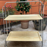 Folding travel service in vintage formica