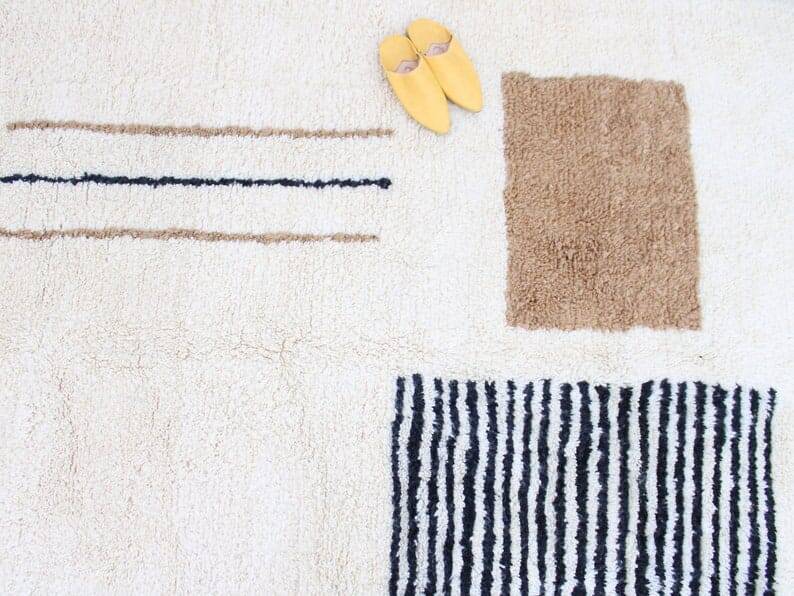 Berber rug in pure wool, size 200 x 250 cm