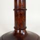 Hand-turned bramble wood lamp foot with golden twisted fabric cable