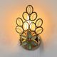 Pair of vintage brass wall lights with pendants, France, 1980.