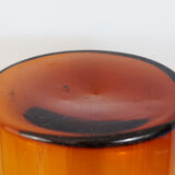 Old brown blown glass jar